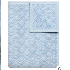 Chappy Wrap Blue Seaside Scallop Blanket. NWT.